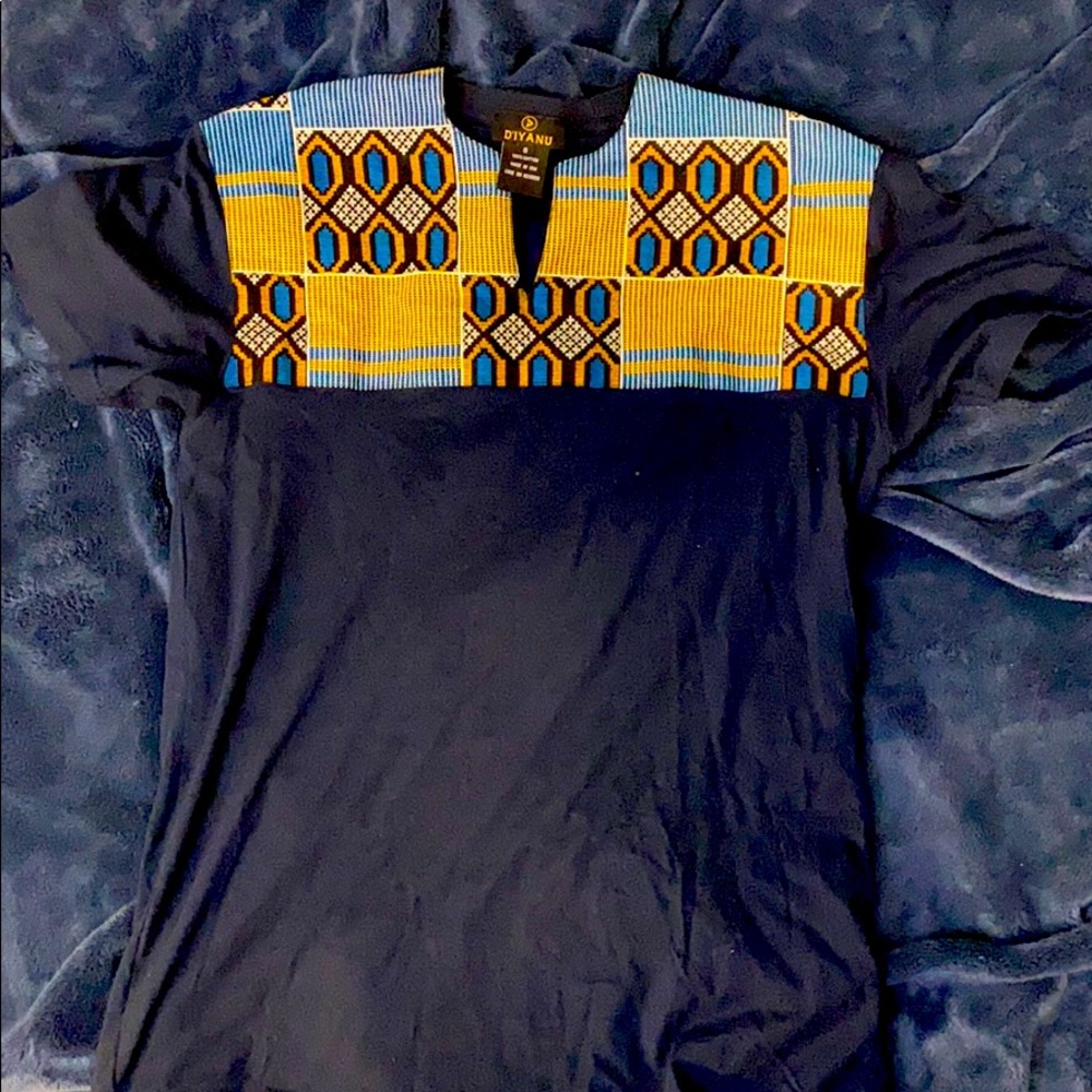 D’Iyanu navy kente shirt